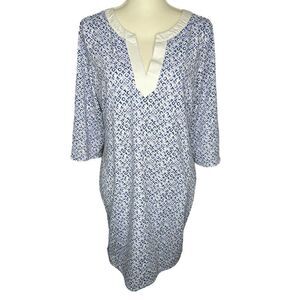 Tommy Bahama Aubrey Island Tunic Dress Blue/ultramarine Size M